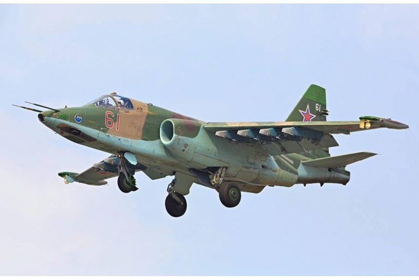 Bartles 01 Sukhoi Su 25 of the Russian Air Force landing at Vladivostok