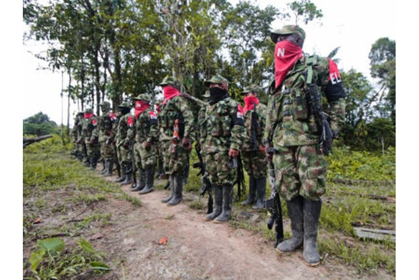 Berg 03 Members of Colombias ELN stand at attention 1