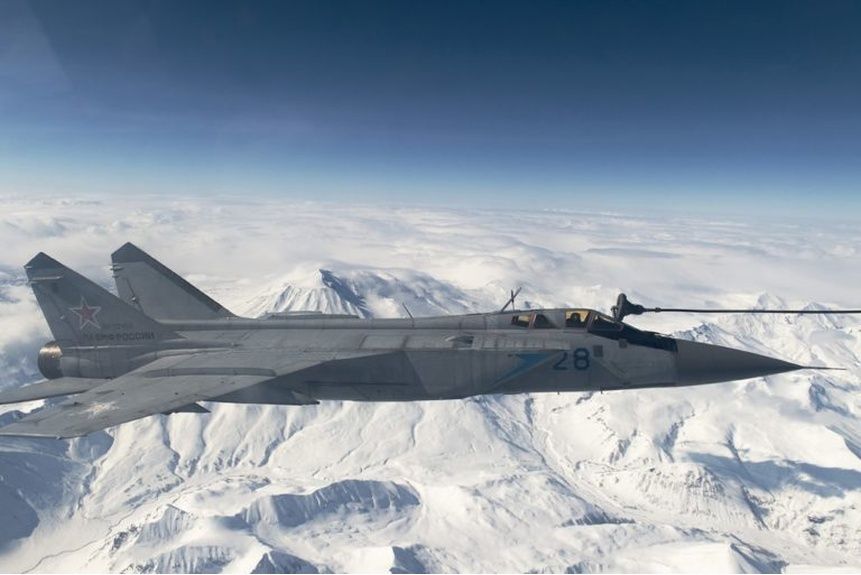 Grau 01 MiG 31 fighters of the Pacific Fleet