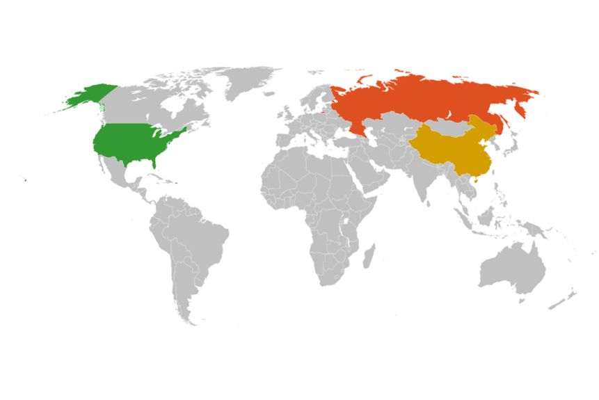 Kaya 01 Map showing the US Russia China 1