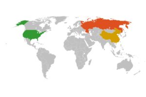 Kaya 01 Map showing the US Russia China