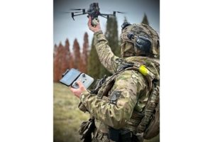 McCauley 03 Soldier from Ukrainian 25th Air Assault Brigade employing Small bomb carrying UAV