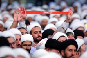 Rubin 03 Seminary students listen to Supreme Leader Ali Khamenei