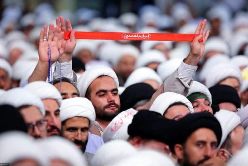 ????? ???? ?? ?????? ? ???? ???????? ????? ????? ???? Rubin 03 Seminary students listen to Supreme Leader Ali Khamenei