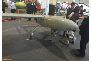 Winter 02 Ababil 3 UAV at an Iranian arms expo on Kish Island